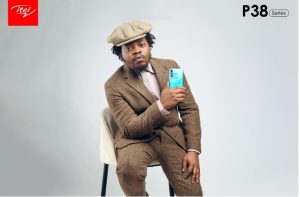 Olamide Baddo With The itel P38 Series Smartphone
